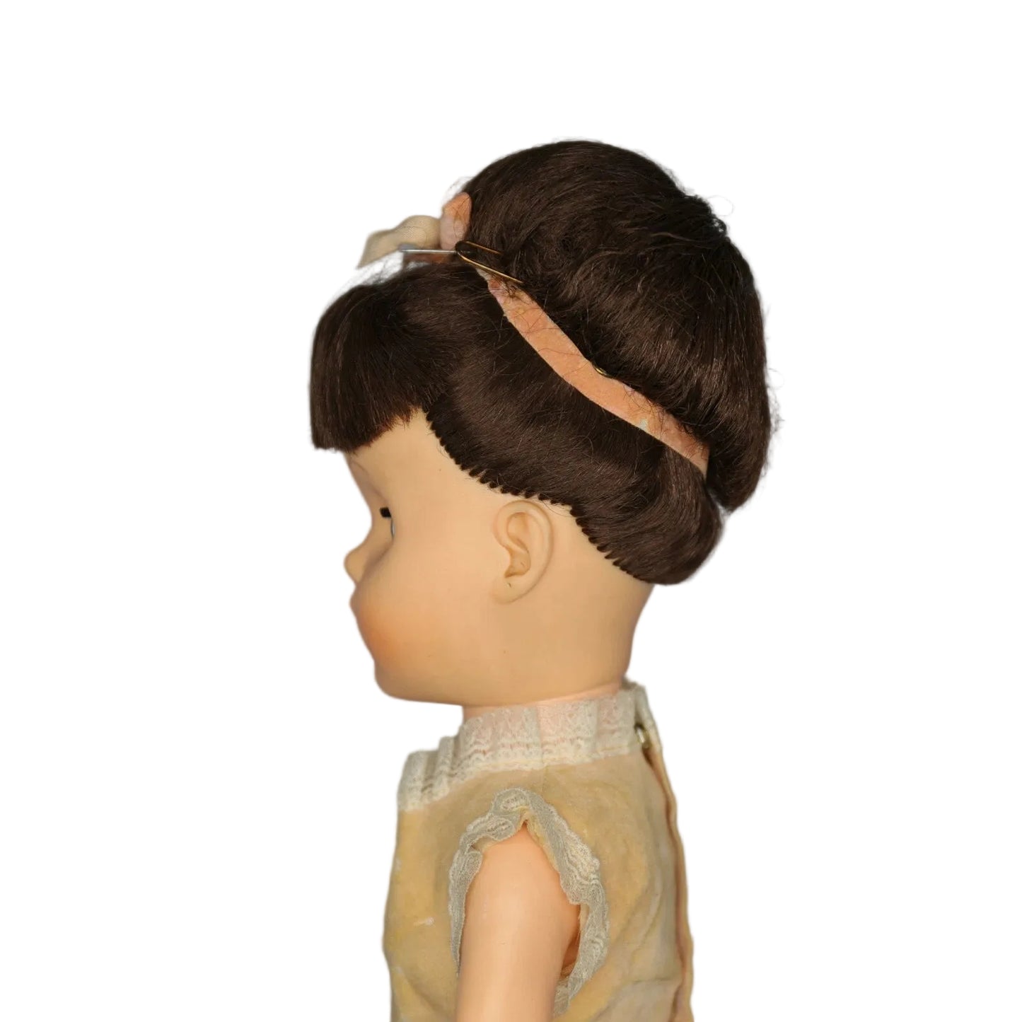 Unmarked 1960s 17" Vinyl  Brunette Teen Fashion doll