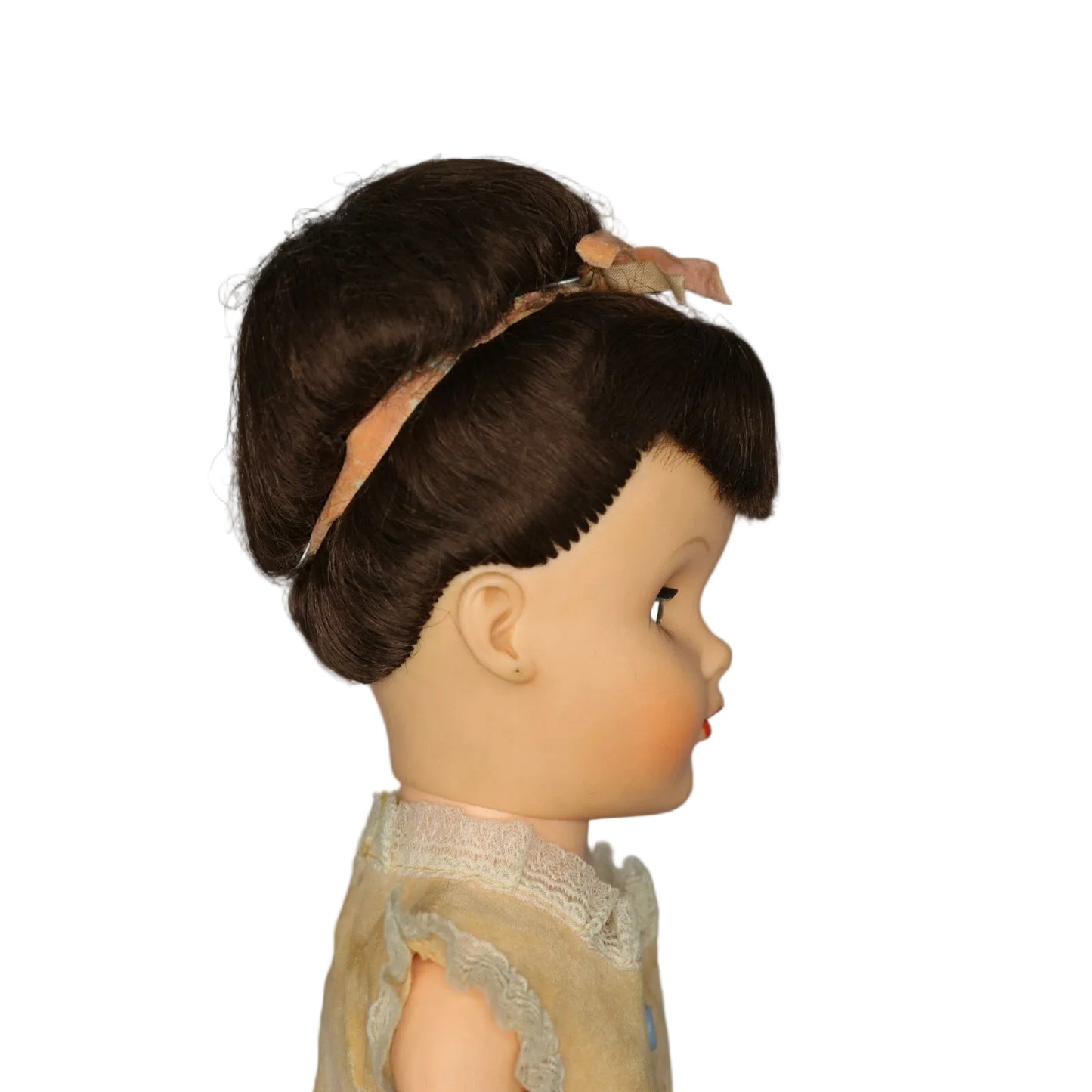 Unmarked 1960s 17" Vinyl  Brunette Teen Fashion doll