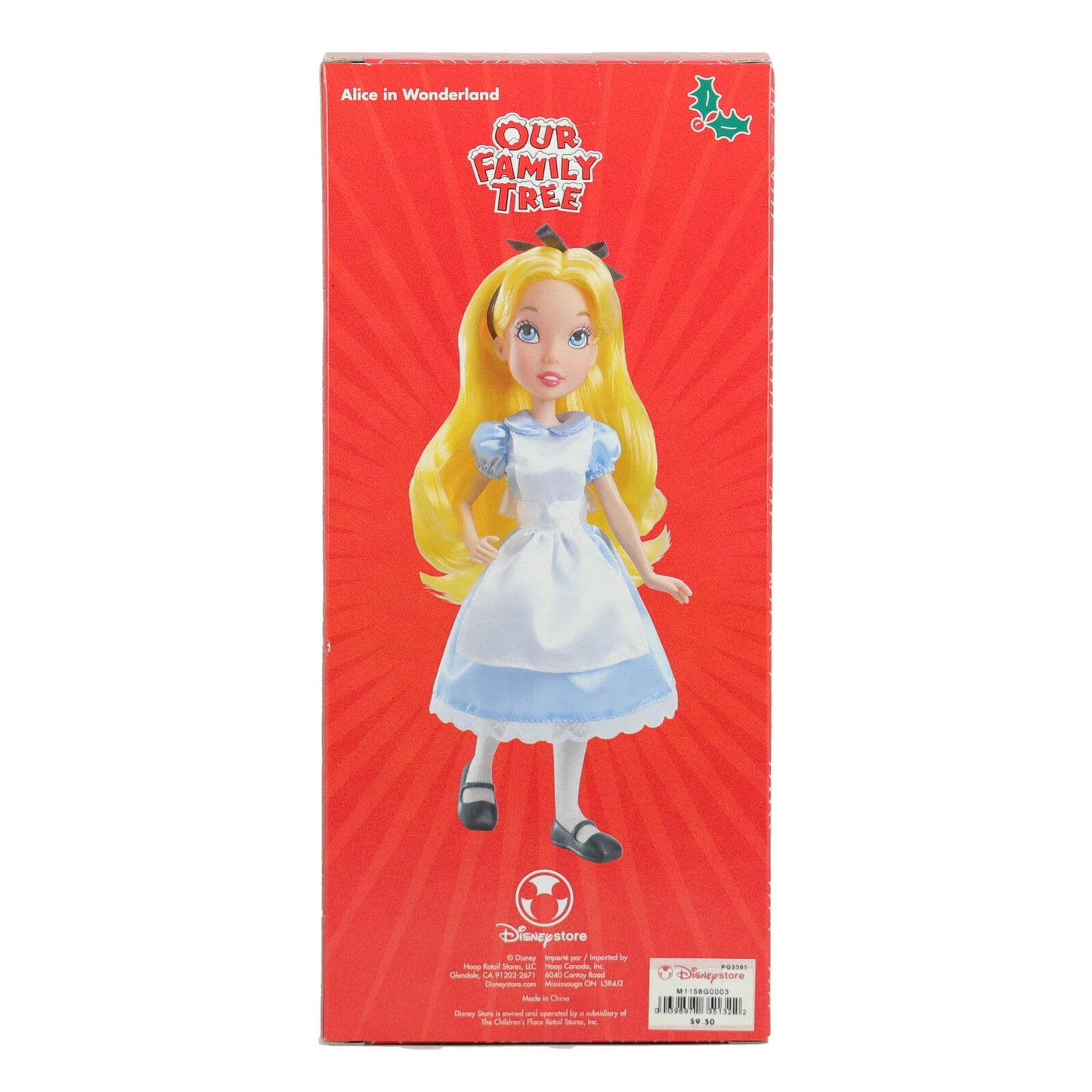 Disney Store Our Family Tree Alice in Wonderland 11" doll NRFB