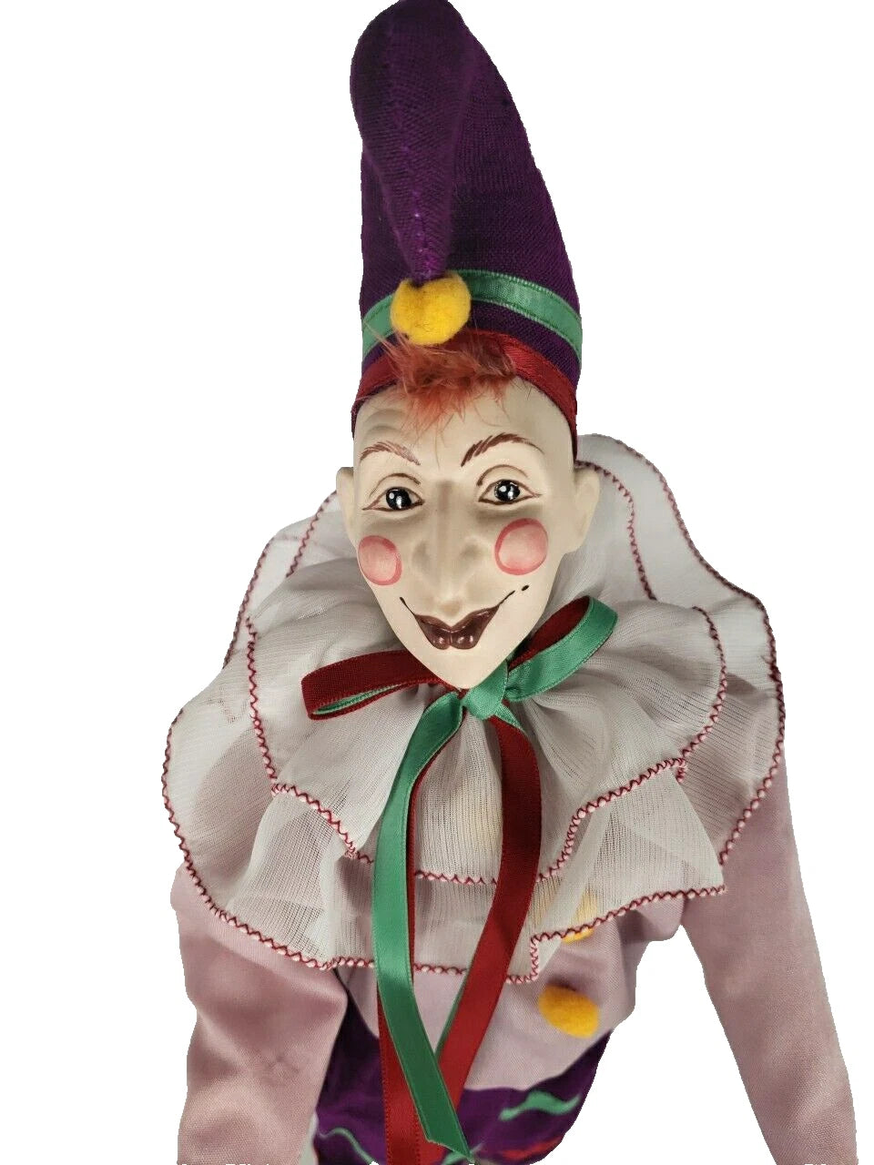 Vintage 15" Porcelain Jester/Clown Porcelain Hands Face And Feet