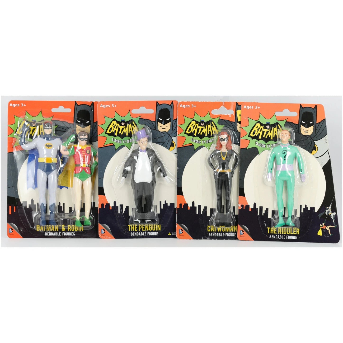 DC Comics Batman Classic Series 5.5" Bendable Figures Set of 4 NRFC