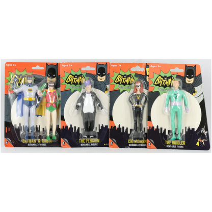 DC Comics Batman Classic Series 5.5" Bendable Figures Set of 4 NRFC