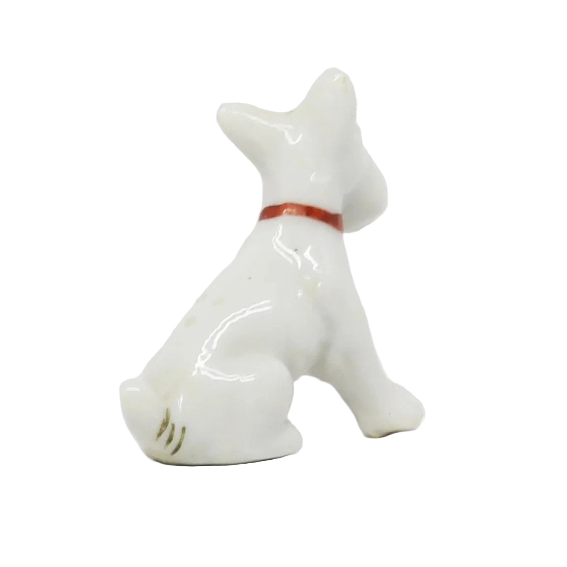 Vintage Ceramic White Terrier Japan 1.5" x 1.75"