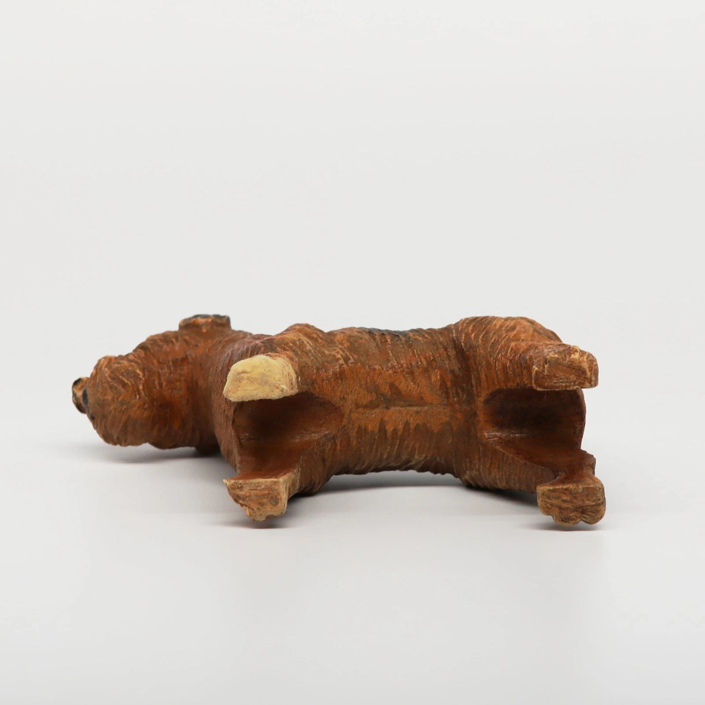 Vintage Syroco-like Wood Brown Terrier 3.5" x 4"