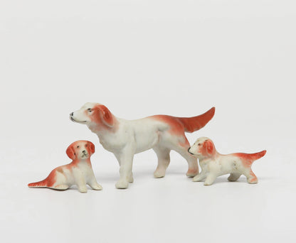 Vintage Ceramic Irish setter Family German