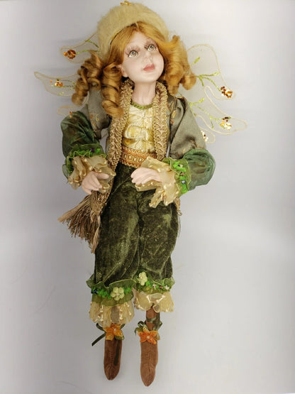 Mark Roberts Fairy Large 18" In Green Fringe Coat
