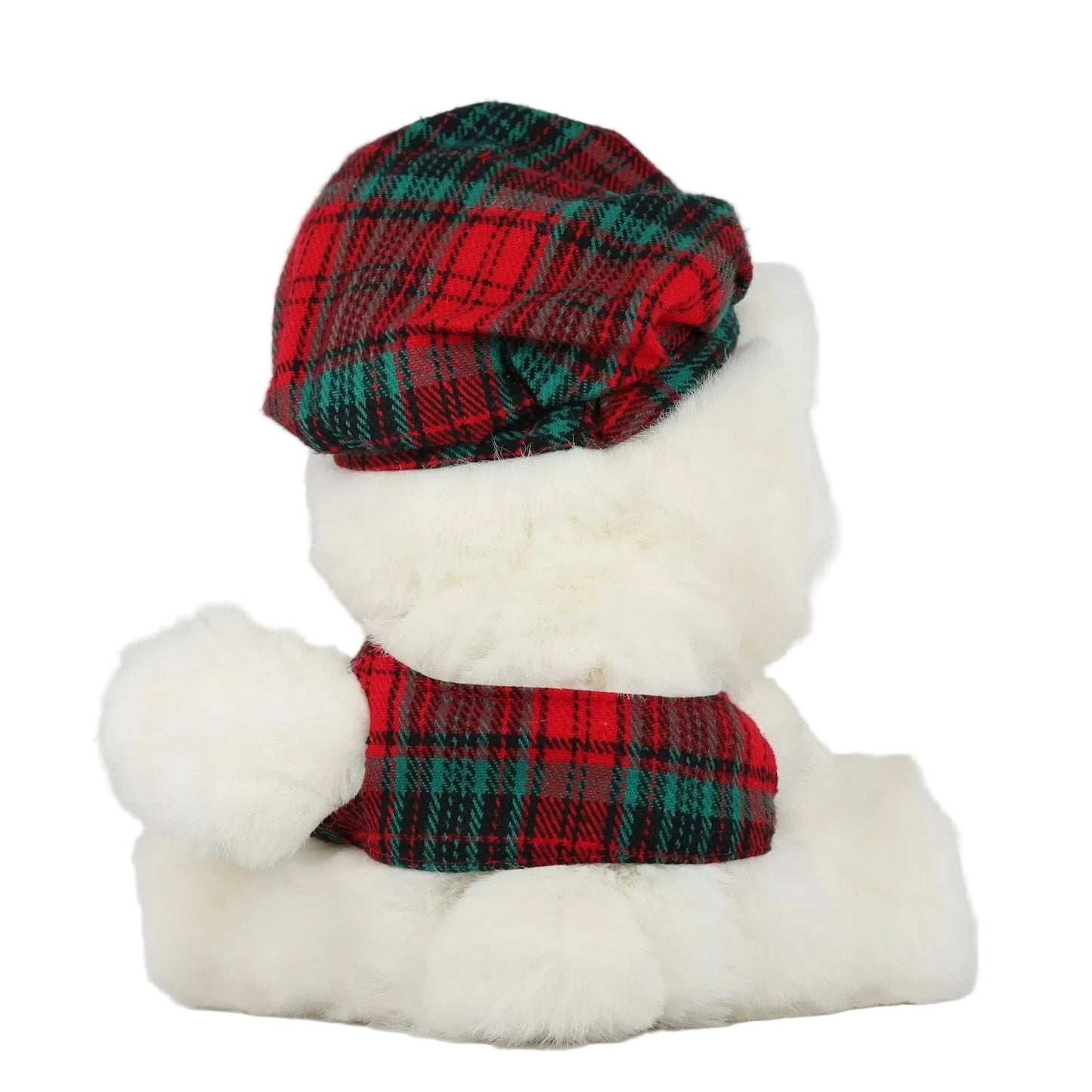 Vintage Jingle Bell Jr Hand Puppet Plush 12'' Christmas White Cap Vest Broadway