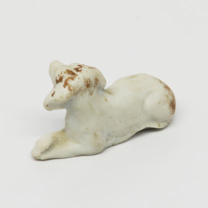 Vintage Mini Ceramic Dog Germany .75" x 1.5"