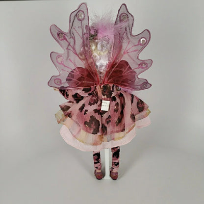 Mark Roberts Fairy Medium 13" In Pink Rhinestone Leopard-print dress