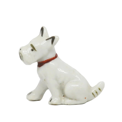 Vintage Ceramic White Terrier Japan 1.5" x 1.75"
