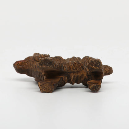 Vintage Syroco-like Wood Brown Spaniel 1.75" x 2.5"