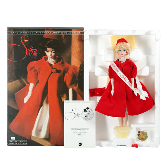 Mattel Barbie 1993 Disney Doll & Teddy Bear Convention Blond Silken Flame Barbie porcelain doll