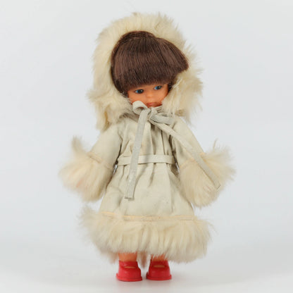 7" Inuit (eskimo) Doll with Real Leather and Fur