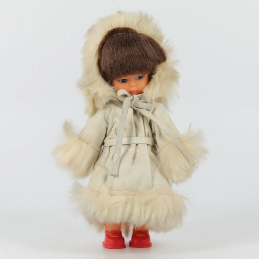 7" Inuit (eskimo) Doll with Real Leather and Fur