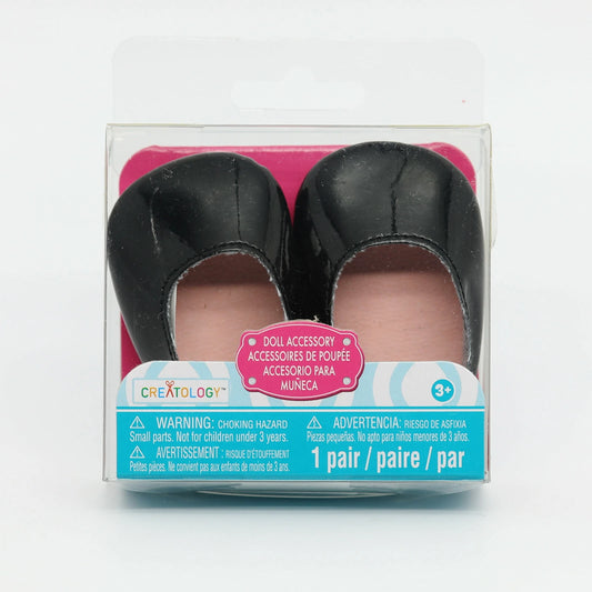 Creatology Black Dress Shoes fits 18" American Girl dolls NRFB