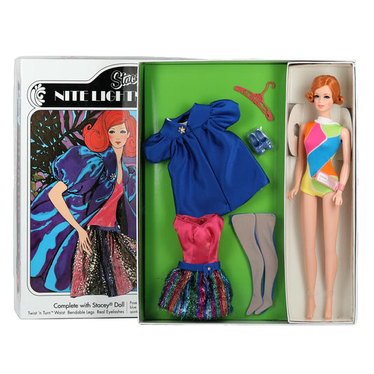 Mattel Stacey 2006 Nite Lightning Set Reproduction Redhead Gold Label doll