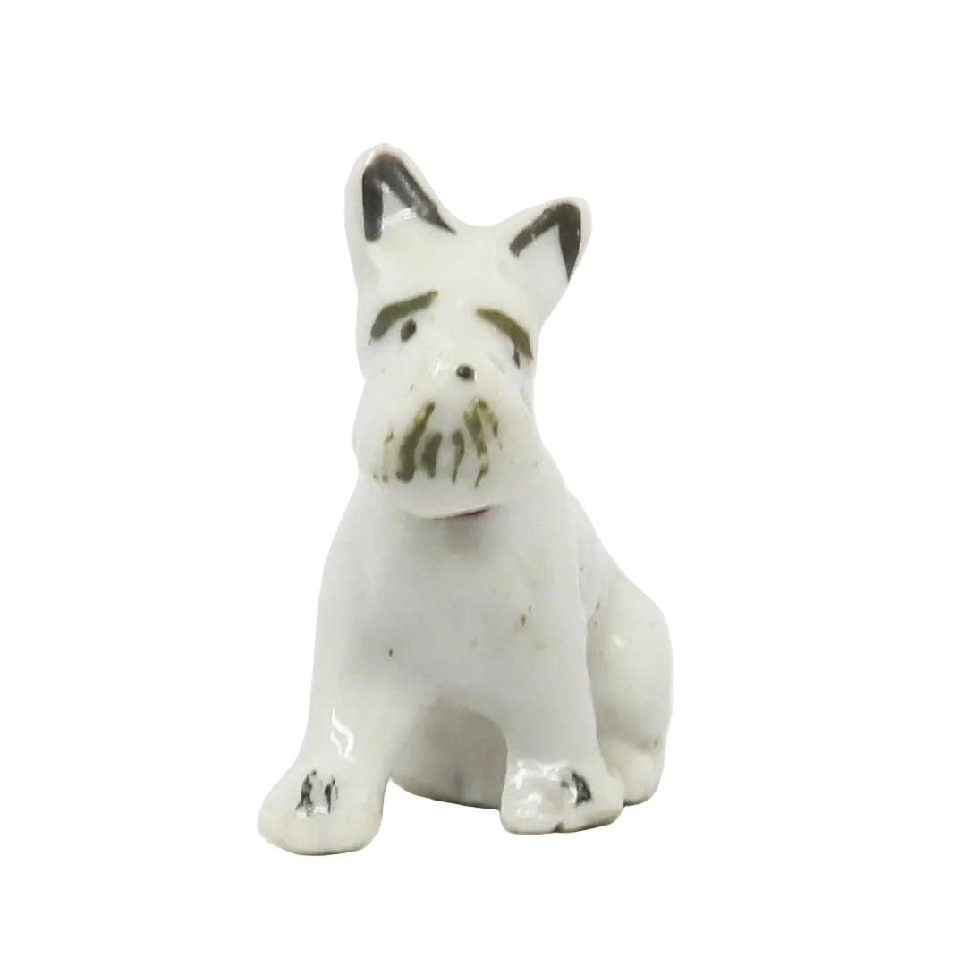 Vintage Ceramic White Terrier Japan 1.5" x 1.75"
