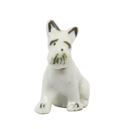 Vintage Ceramic White Terrier Japan 1.5" x 1.75"