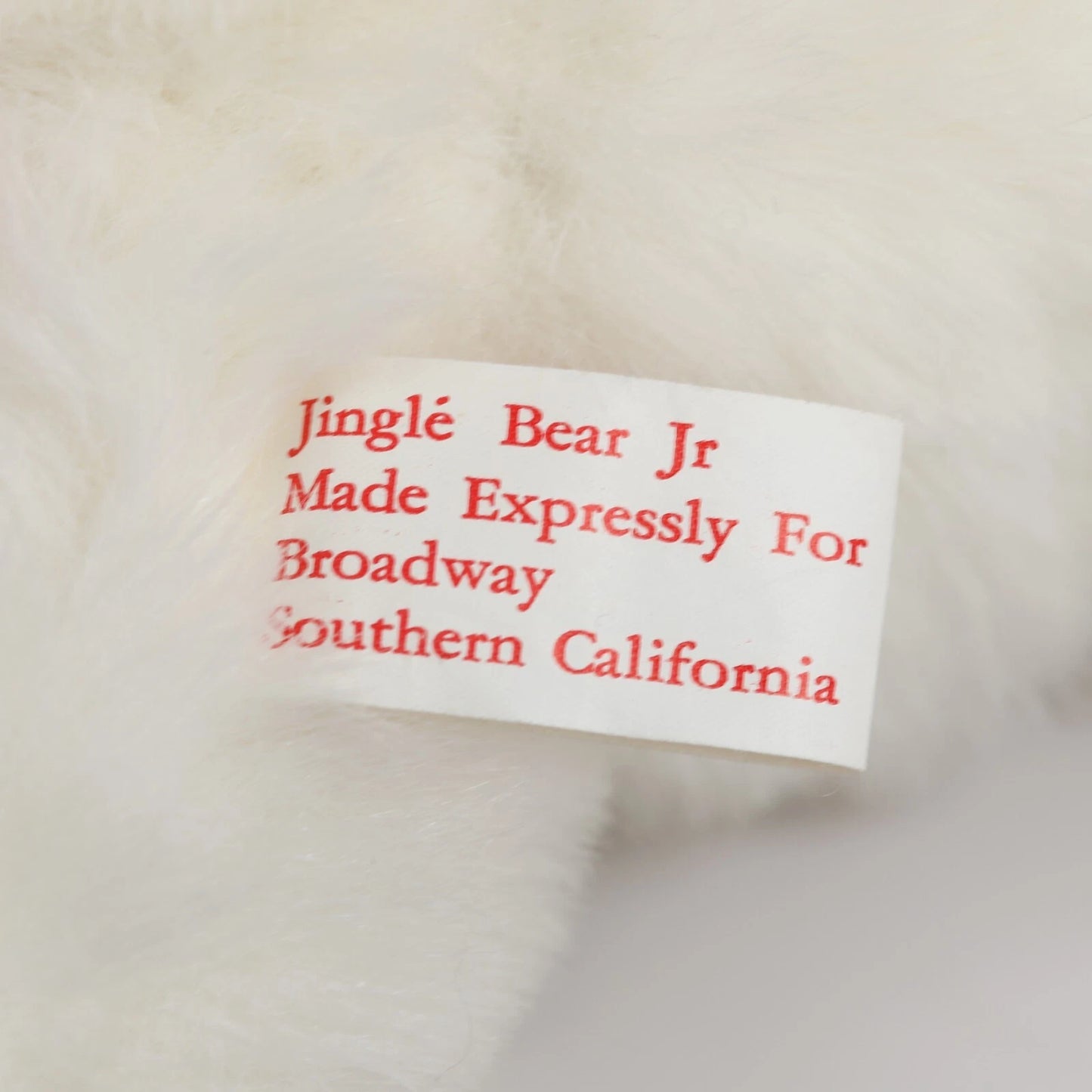 Vintage Jingle Bell Jr Hand Puppet Plush 12'' Christmas White Cap Vest Broadway