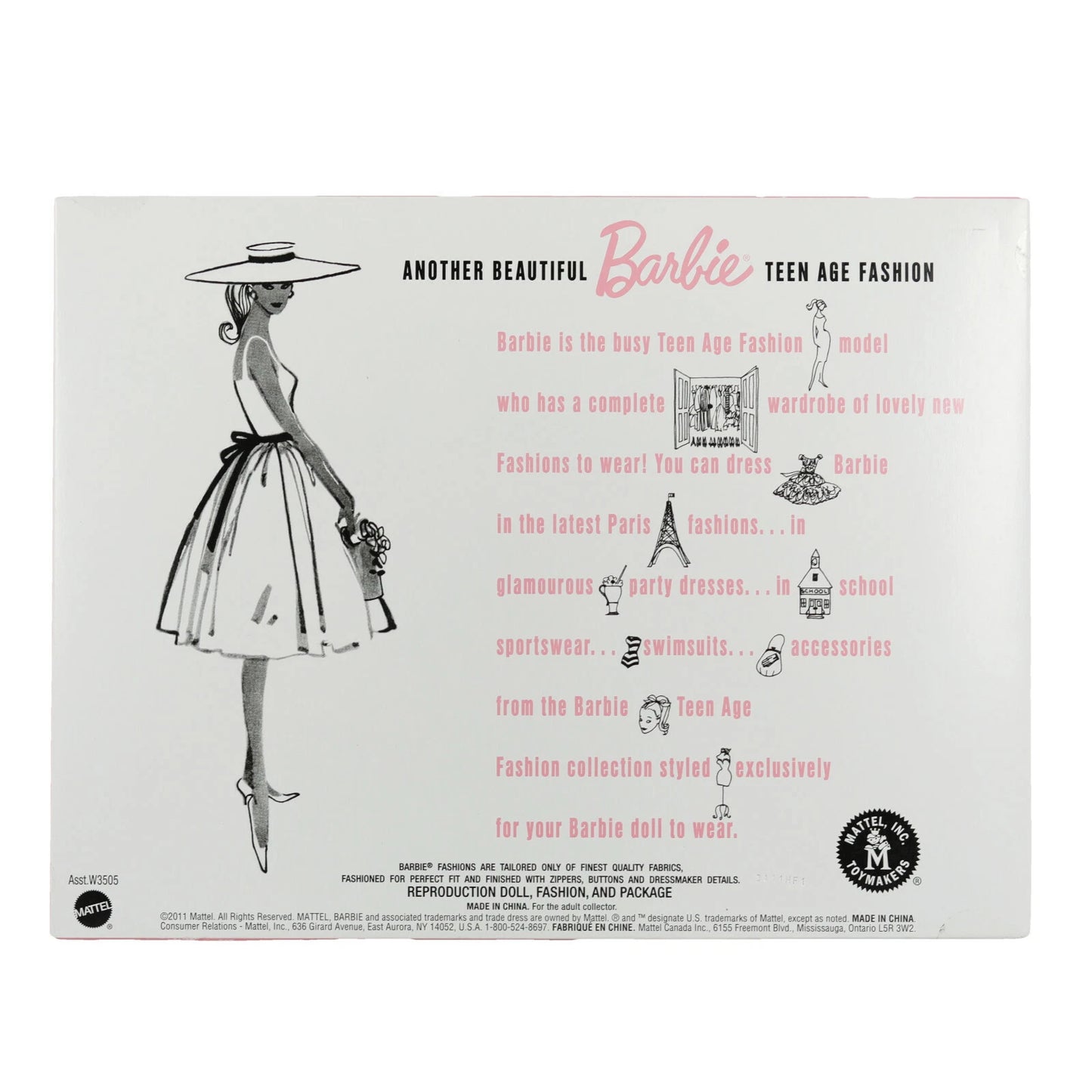 Mattel Barbie 2011 Garden Party Fashion #931 Reproduction NRFB