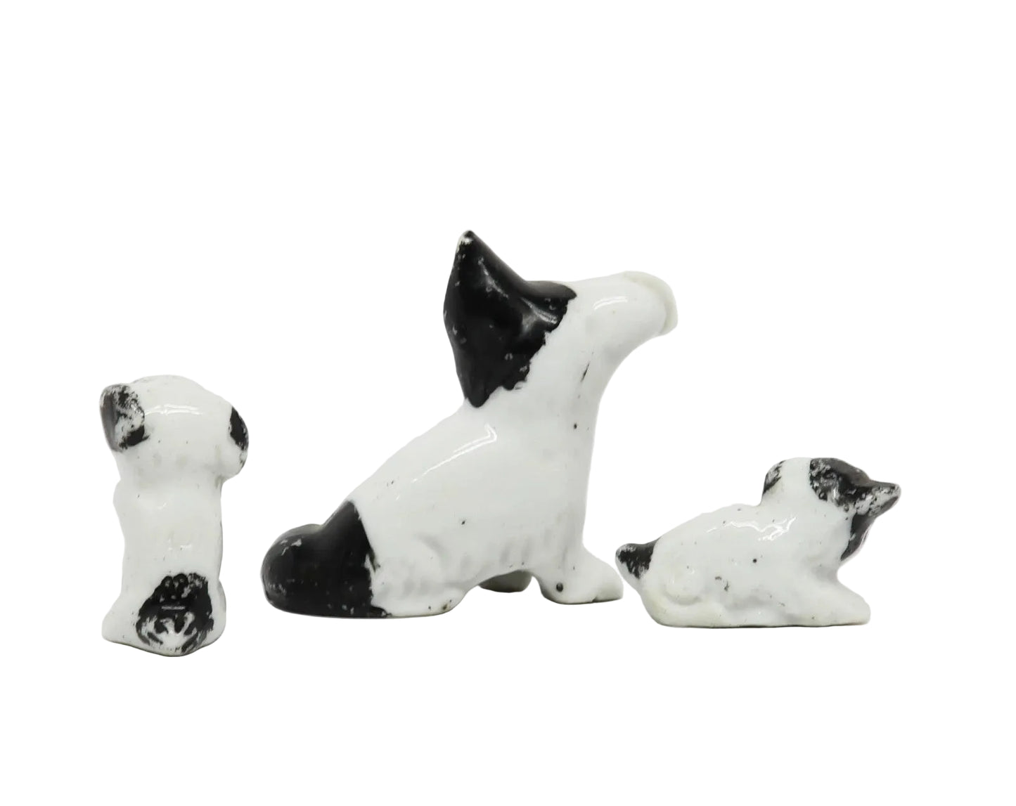 Antique Ceramic Dog Family Japan