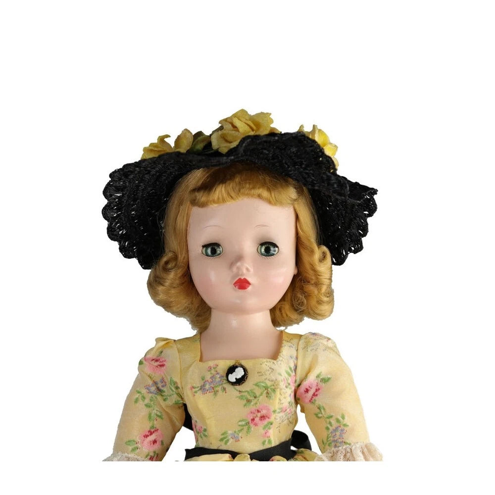 Madame Alexander Cissy Doll in Fashion #2120 Yellow Street Dress, Black Hat, Original Box