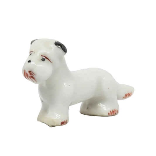 Antique Ceramic Dachshund Japan 1.25" x 2.5"
