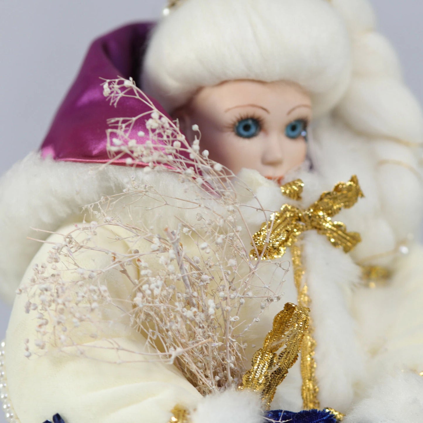 Snow Queen Plush with Porcelain Face