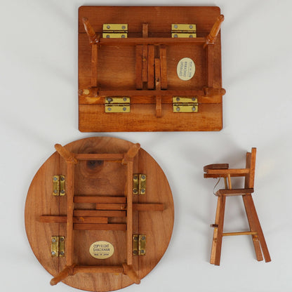 Shackman Doll House Furniture Hand Crafted Antique Replica Early Americana Made in Japan (Lot)