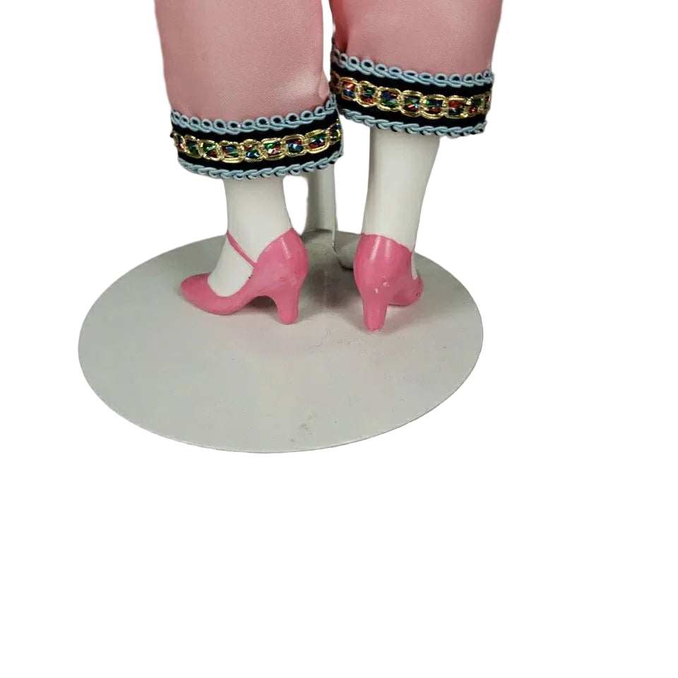 18" Pink Floral Jester Harlequin Redress-able