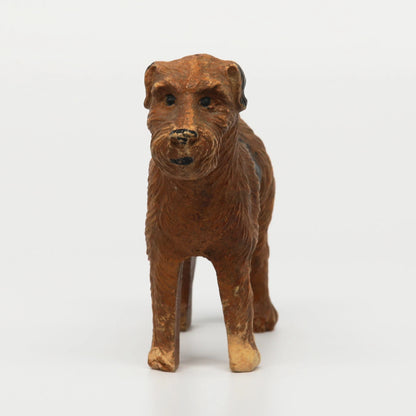 Vintage Syroco-like Wood Brown Terrier 3.5" x 4"