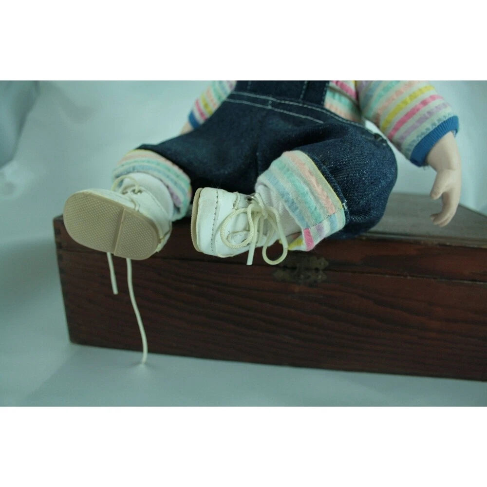 Moments Treasured Toddler Eating Chocolate Ice Cream 9-10" Porcelain Doll