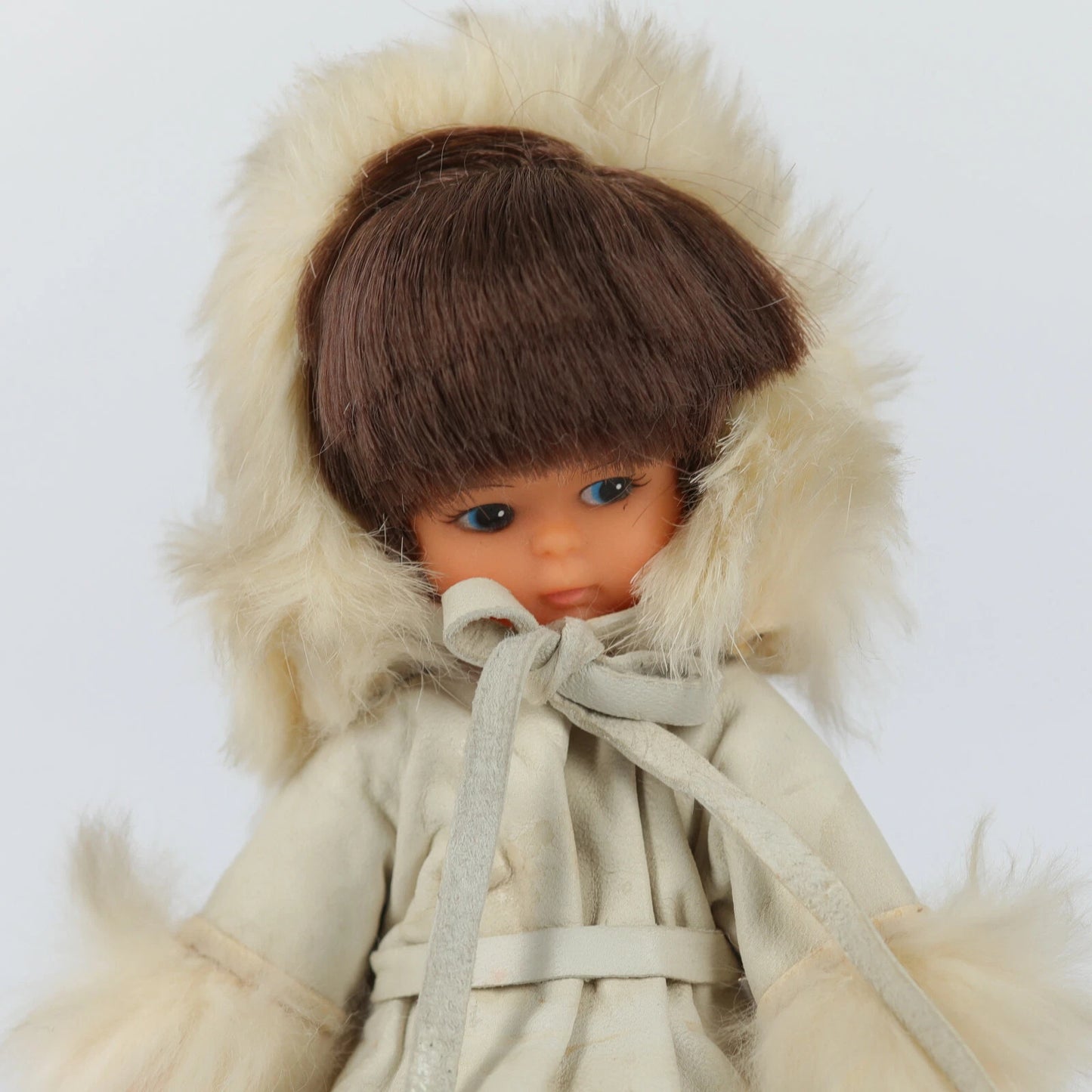 7" Inuit (eskimo) Doll with Real Leather and Fur