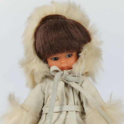 7" Inuit (eskimo) Doll with Real Leather and Fur