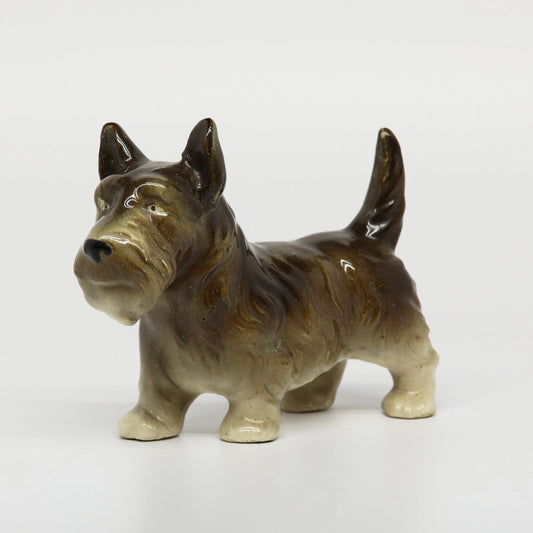 Vintage Ceramic Brown Terrier 3.5" x 4.5"