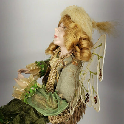 Mark Roberts Fairy Large 18" In Green Fringe Coat