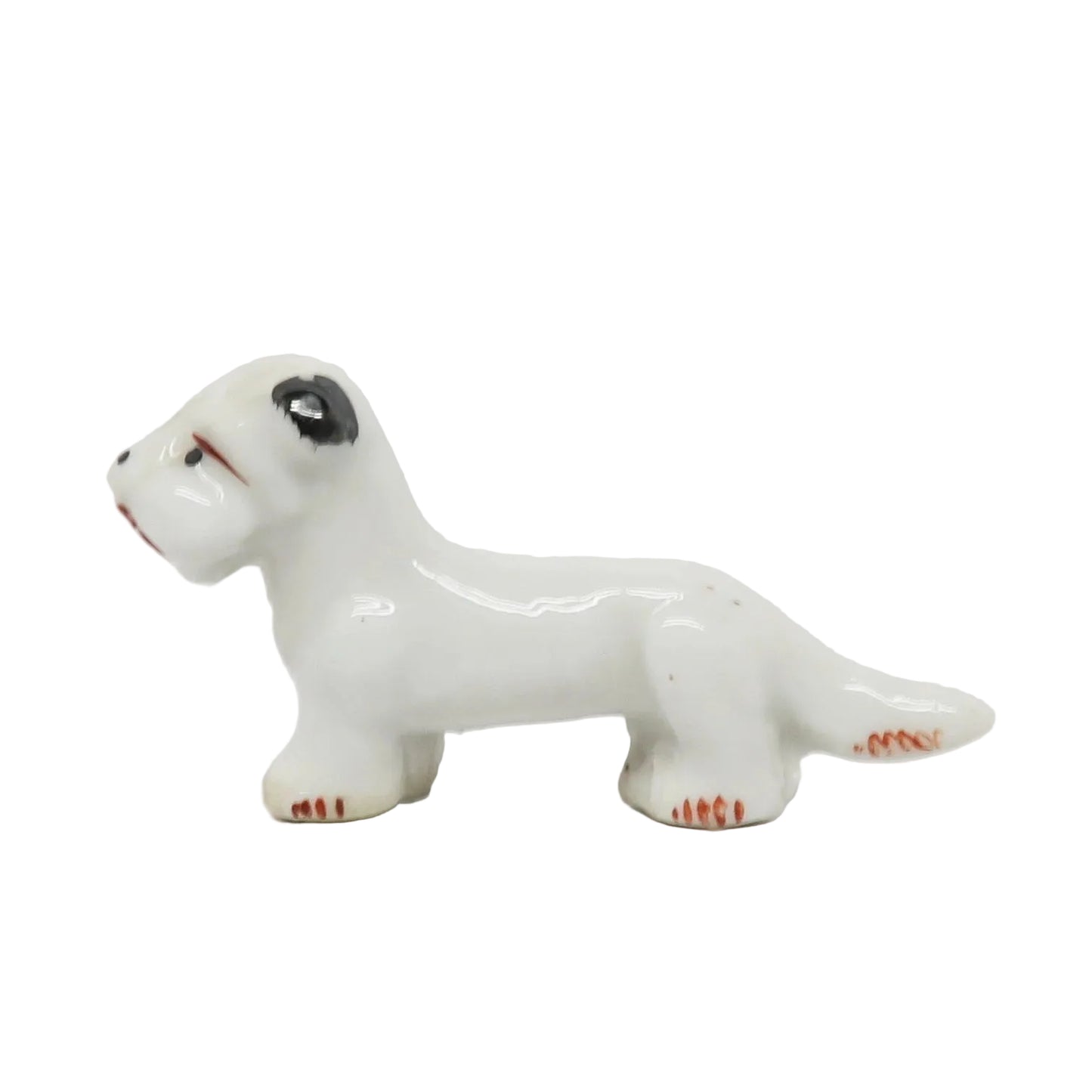Antique Ceramic Dachshund Japan 1.25" x 2.5"