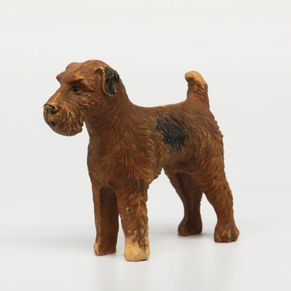 Vintage Syroco-like Wood Brown Terrier 3.5" x 4"