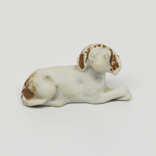 Vintage Mini Ceramic Dog Germany .75" x 1.5"