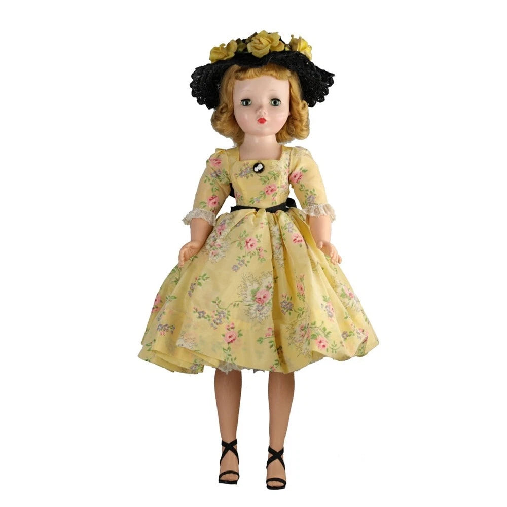 Madame Alexander Cissy Doll in Fashion #2120 Yellow Street Dress, Black Hat, Original Box