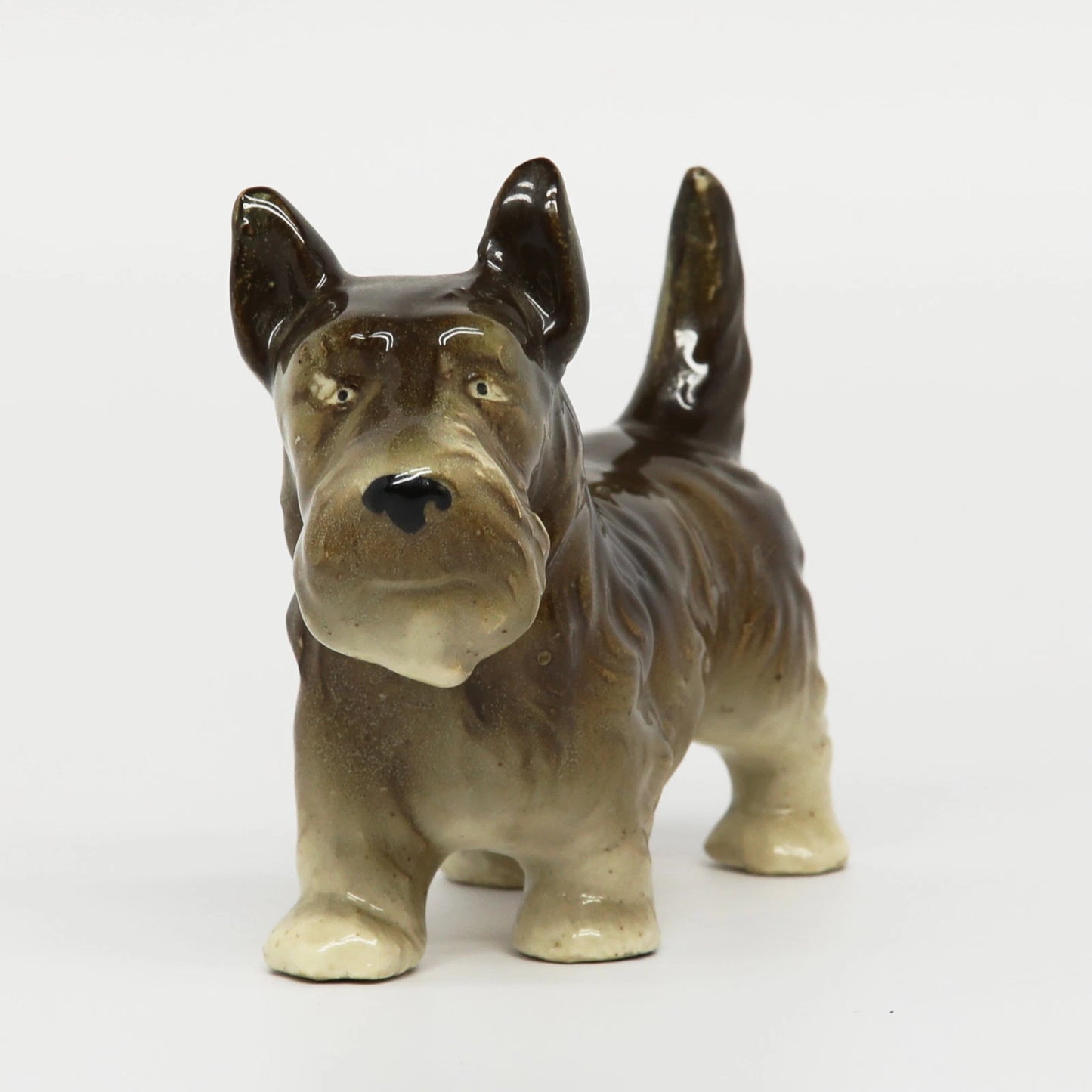 Vintage Ceramic Brown Terrier 3.5" x 4.5"
