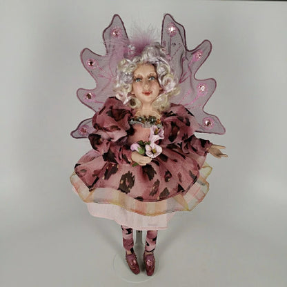 Mark Roberts Fairy Medium 13" In Pink Rhinestone Leopard-print dress