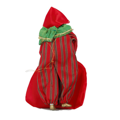 Christmas Hanging Gift ornament Elf Harlequin Clown porcelain 8" doll
