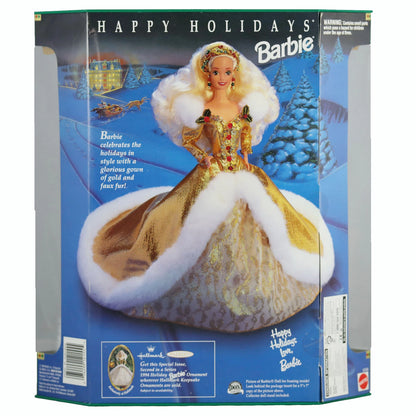 Mattel Barbie 1994 Happy Holiday Barbie doll NRFB SIGNED by designer Janet Goldblatt
