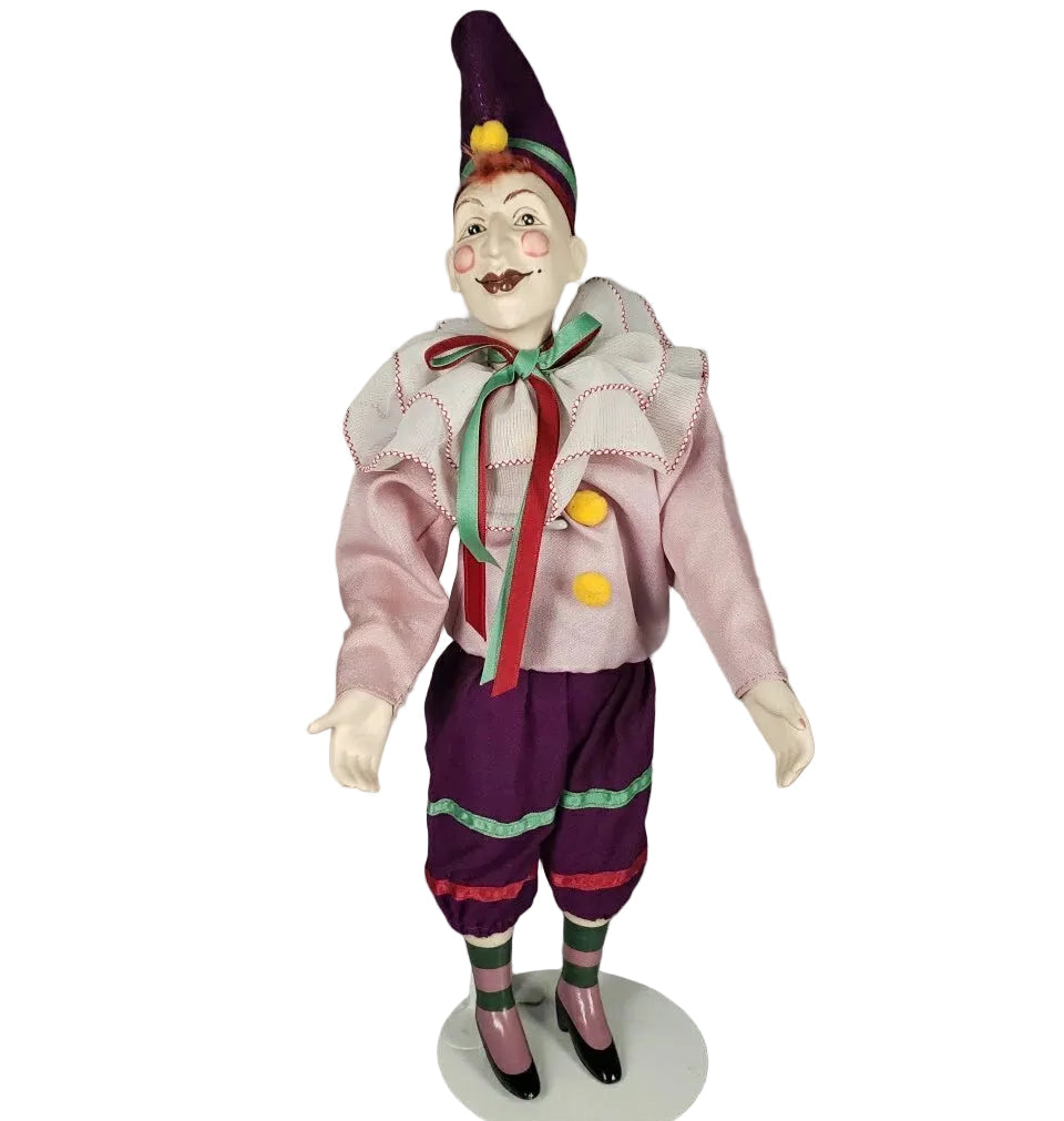 Vintage 15" Porcelain Jester/Clown Porcelain Hands Face And Feet