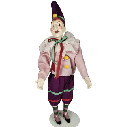 Vintage 15" Porcelain Jester/Clown Porcelain Hands Face And Feet
